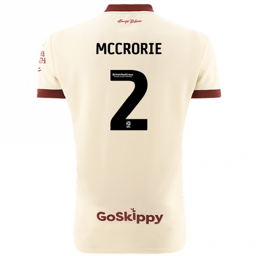 Kids Football Ross Mccrorie #2 Cream White Away Jersey 2024/25 T-Shirt Australia