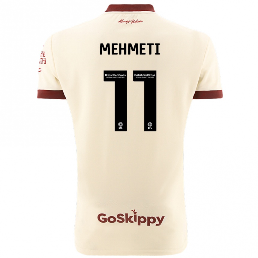 Kids Football Anis Mehmeti #11 Cream White Away Jersey 2024/25 T-Shirt Australia