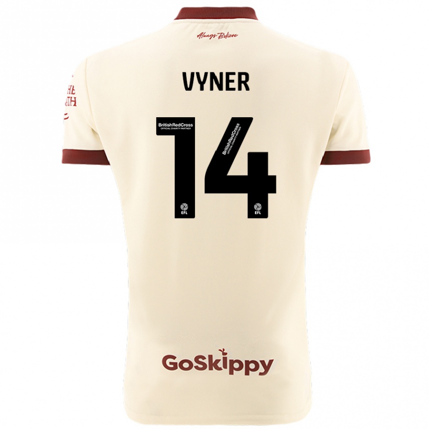 Kids Football Zak Vyner #14 Cream White Away Jersey 2024/25 T-Shirt Australia