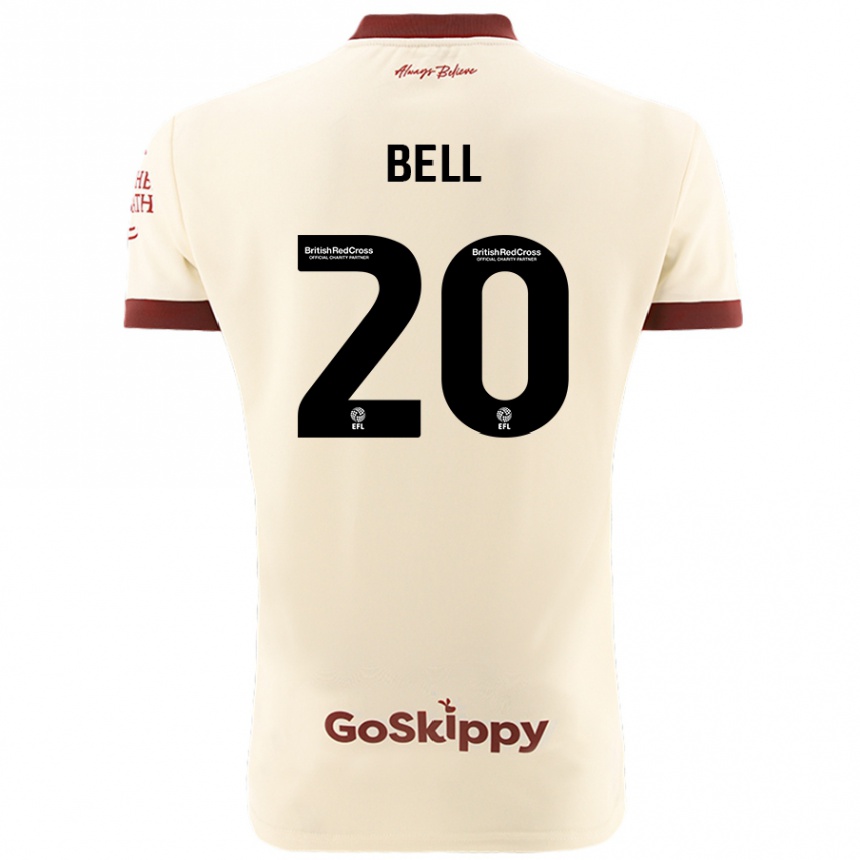 Kids Football Sam Bell #20 Cream White Away Jersey 2024/25 T-Shirt Australia