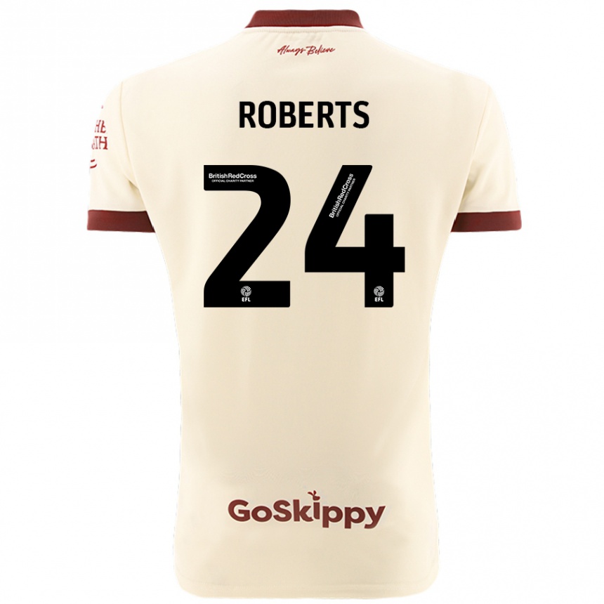 Kids Football Haydon Roberts #24 Cream White Away Jersey 2024/25 T-Shirt Australia