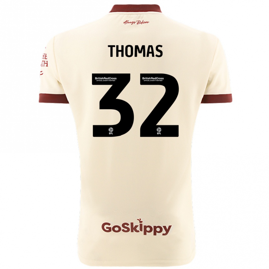 Kids Football Lewis Thomas #32 Cream White Away Jersey 2024/25 T-Shirt Australia