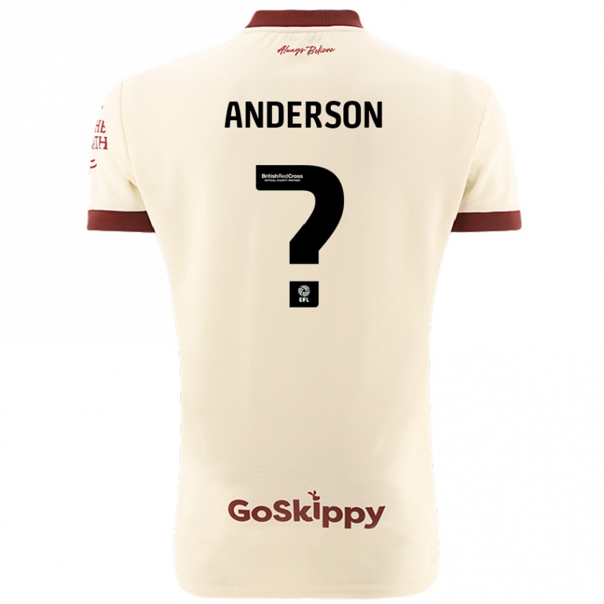 Kids Football Taine Anderson #0 Cream White Away Jersey 2024/25 T-Shirt Australia