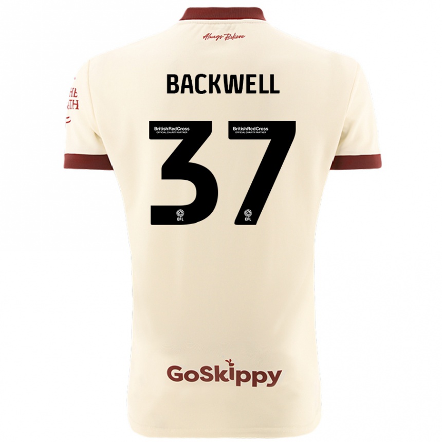 Kids Football Tommy Backwell #37 Cream White Away Jersey 2024/25 T-Shirt Australia