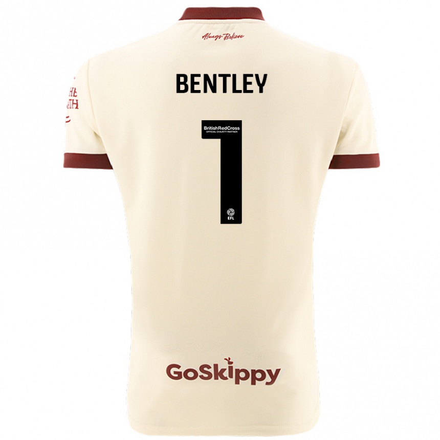 Kids Football Fran Bentley #1 Cream White Away Jersey 2024/25 T-Shirt Australia