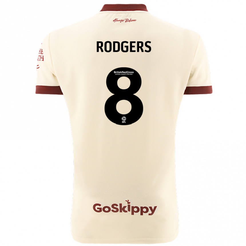 Kids Football Amy Rodgers #8 Cream White Away Jersey 2024/25 T-Shirt Australia