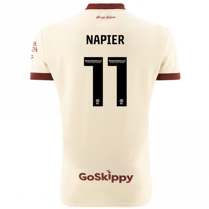 Kids Football Jamie-Lee Napier #11 Cream White Away Jersey 2024/25 T-Shirt Australia