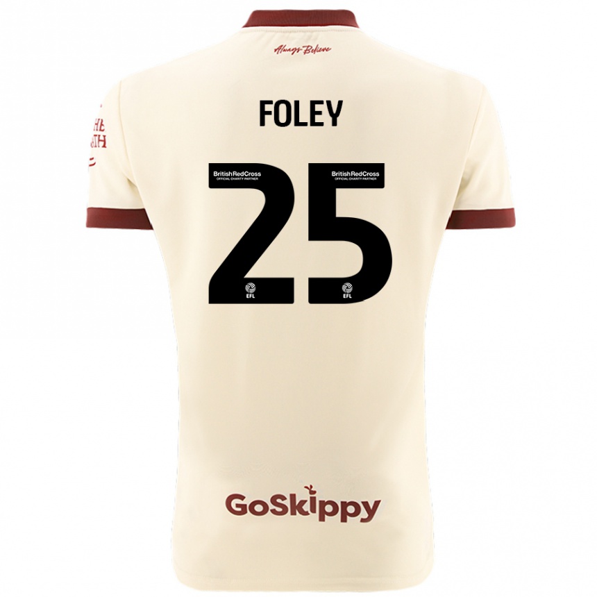 Kids Football Erin Foley #25 Cream White Away Jersey 2024/25 T-Shirt Australia