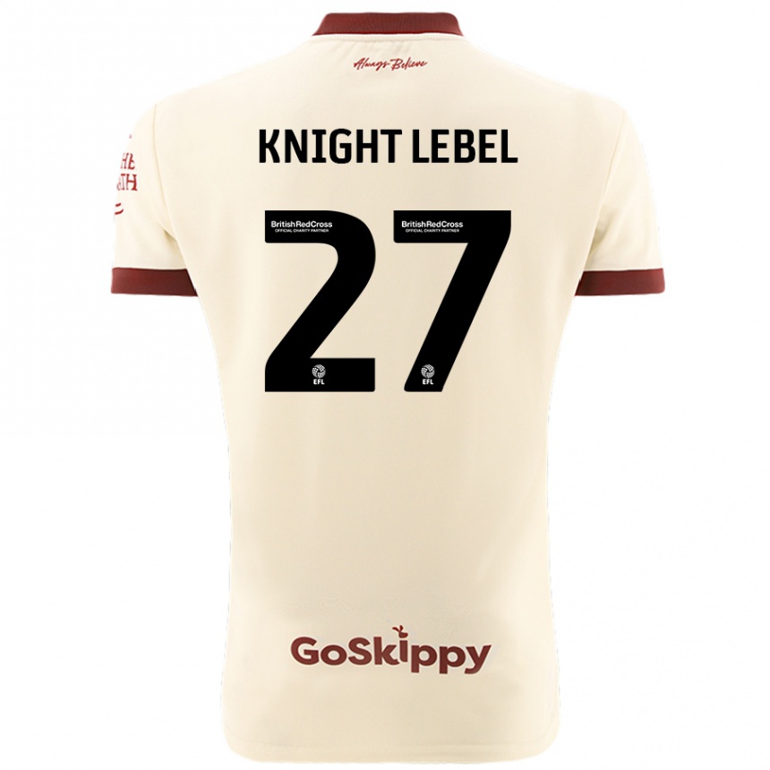 Kids Football Jamie Knight-Lebel #27 Cream White Away Jersey 2024/25 T-Shirt Australia