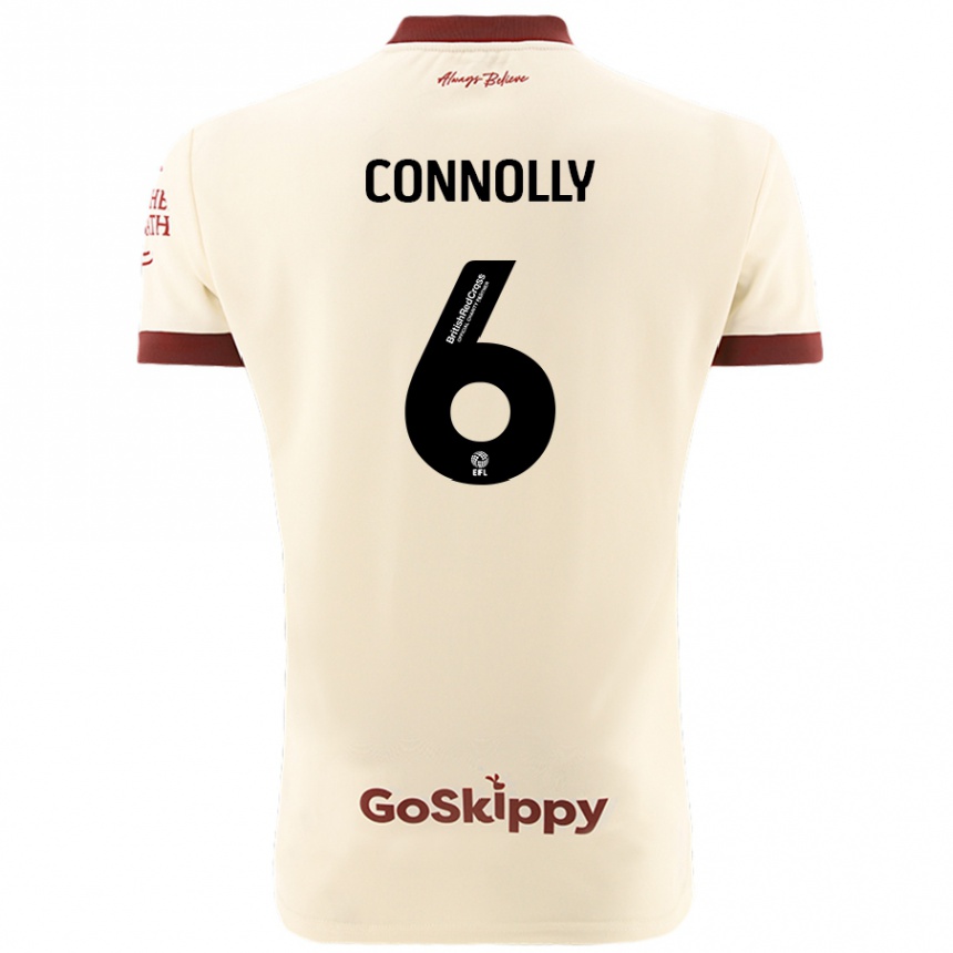 Kids Football Megan Connolly #6 Cream White Away Jersey 2024/25 T-Shirt Australia