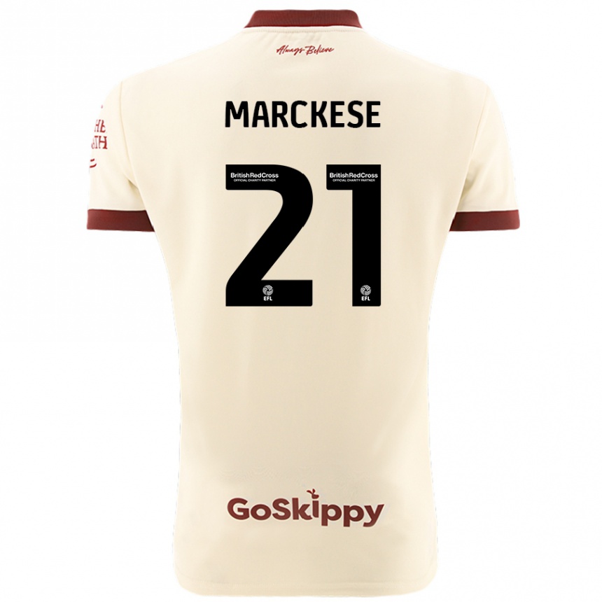 Kids Football Kaylan Marckese #21 Cream White Away Jersey 2024/25 T-Shirt Australia