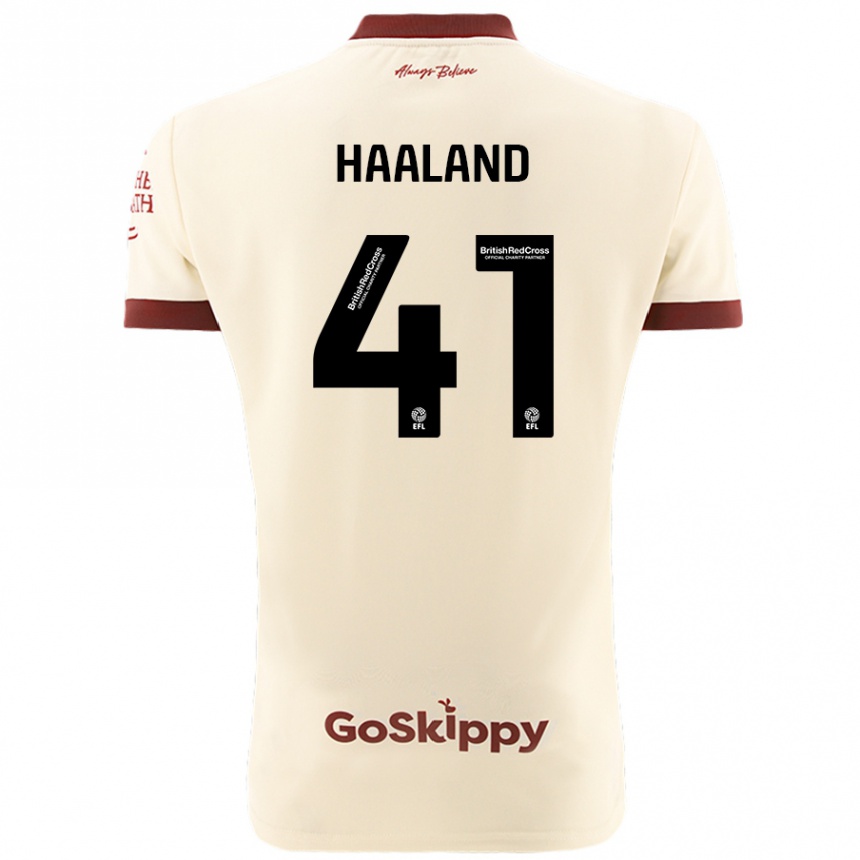 Kids Football Benedicte Haaland #41 Cream White Away Jersey 2024/25 T-Shirt Australia