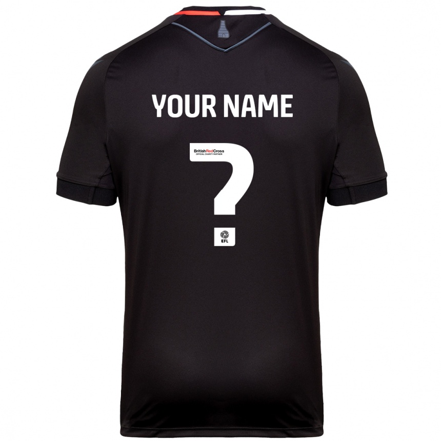 Kids Football Your Name #0 Black Away Jersey 2024/25 T-Shirt Australia