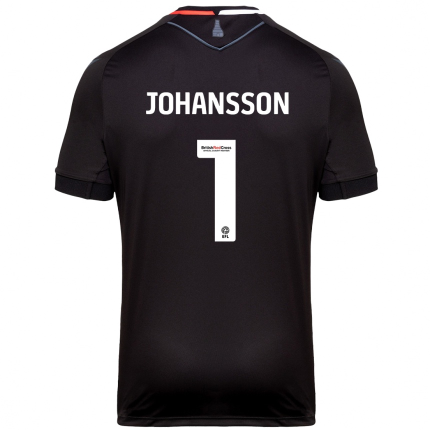 Kids Football Viktor Johansson #1 Black Away Jersey 2024/25 T-Shirt Australia