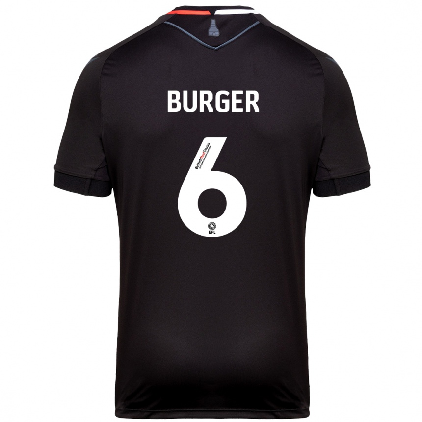 Kids Football Wouter Burger #6 Black Away Jersey 2024/25 T-Shirt Australia