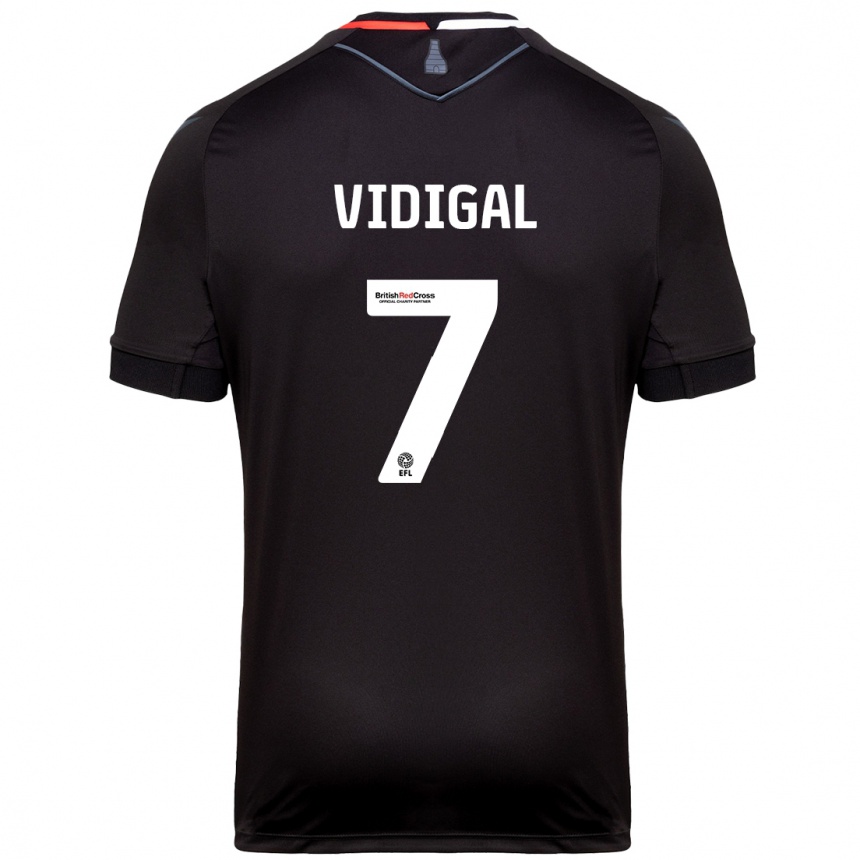 Kids Football André Vidigal #7 Black Away Jersey 2024/25 T-Shirt Australia