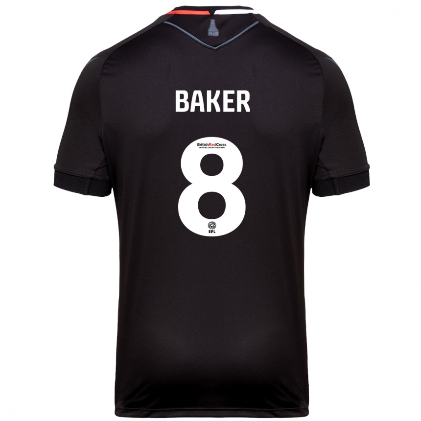 Kids Football Lewis Baker #8 Black Away Jersey 2024/25 T-Shirt Australia