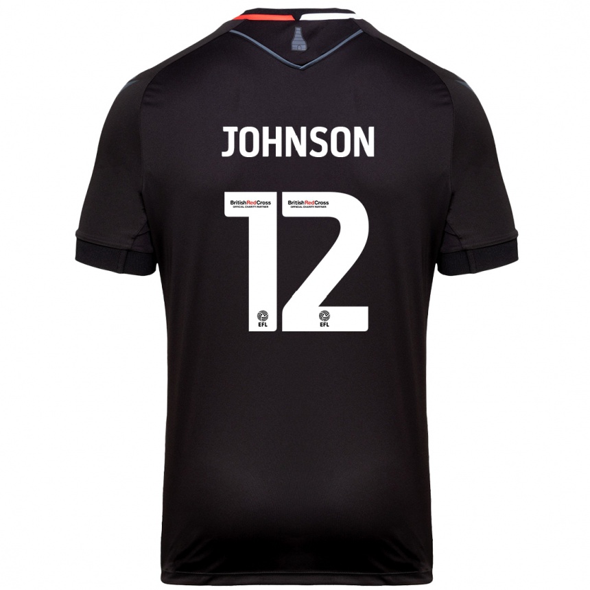 Kids Football Daniel Johnson #12 Black Away Jersey 2024/25 T-Shirt Australia