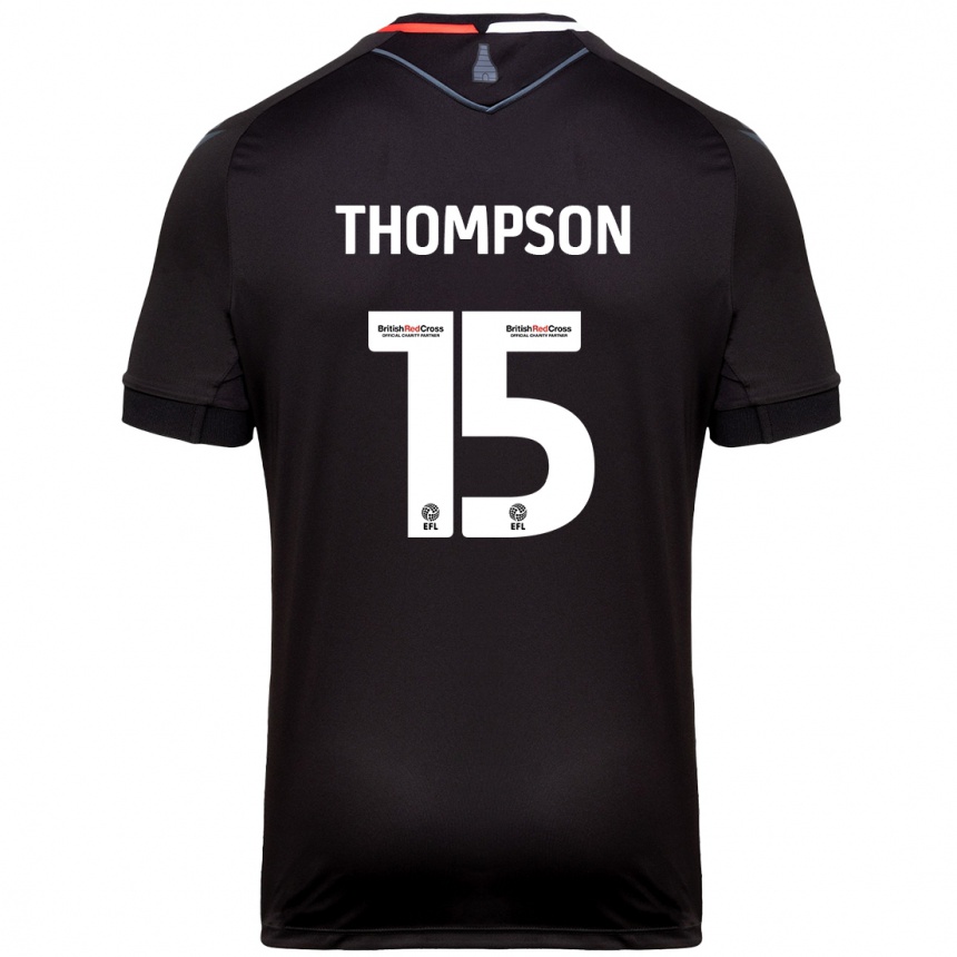 Kids Football Jordan Thompson #15 Black Away Jersey 2024/25 T-Shirt Australia