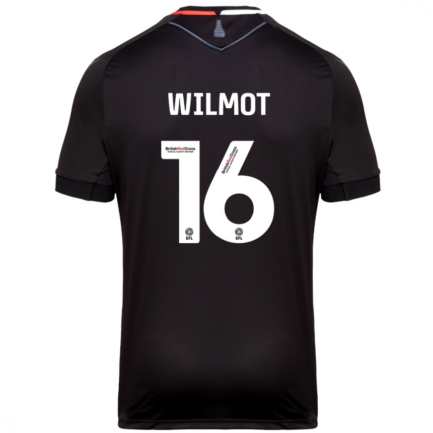 Kids Football Ben Wilmot #16 Black Away Jersey 2024/25 T-Shirt Australia