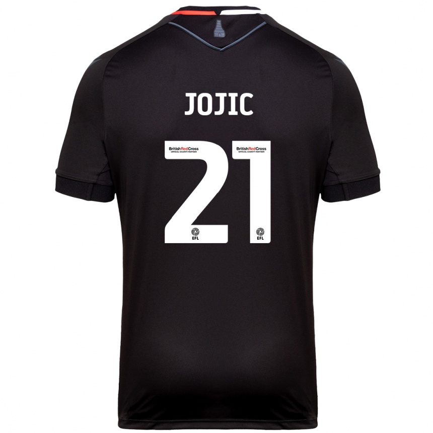 Kids Football Nikola Jojic #21 Black Away Jersey 2024/25 T-Shirt Australia