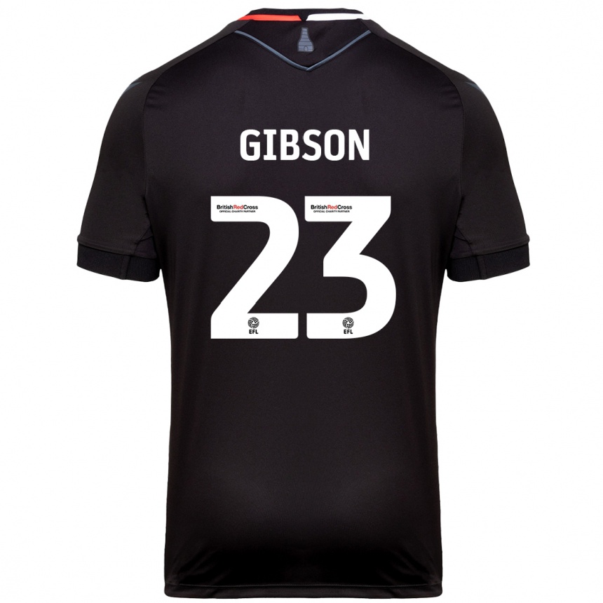 Kids Football Ben Gibson #23 Black Away Jersey 2024/25 T-Shirt Australia