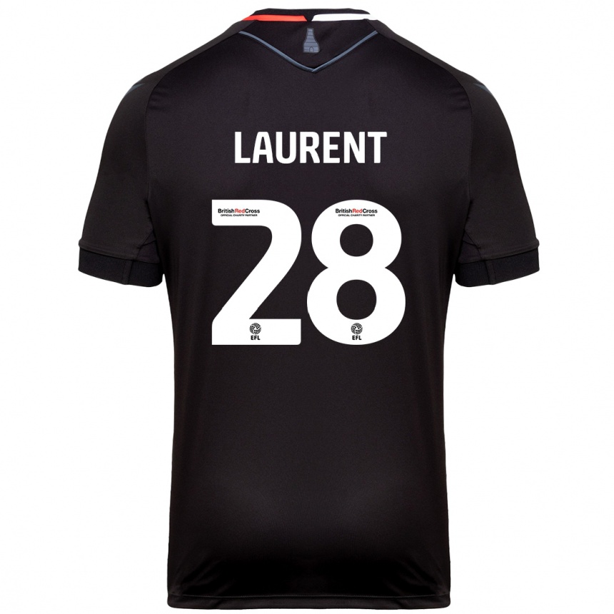 Kids Football Josh Laurent #28 Black Away Jersey 2024/25 T-Shirt Australia