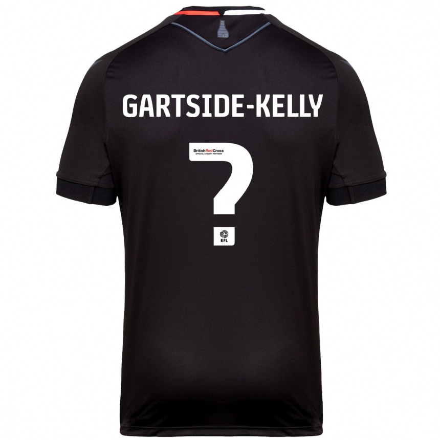 Kids Football Gabriel Gartside-Kelly #0 Black Away Jersey 2024/25 T-Shirt Australia