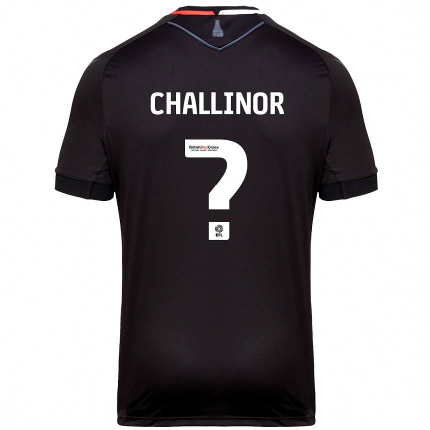 Kids Football Oliver Challinor #0 Black Away Jersey 2024/25 T-Shirt Australia