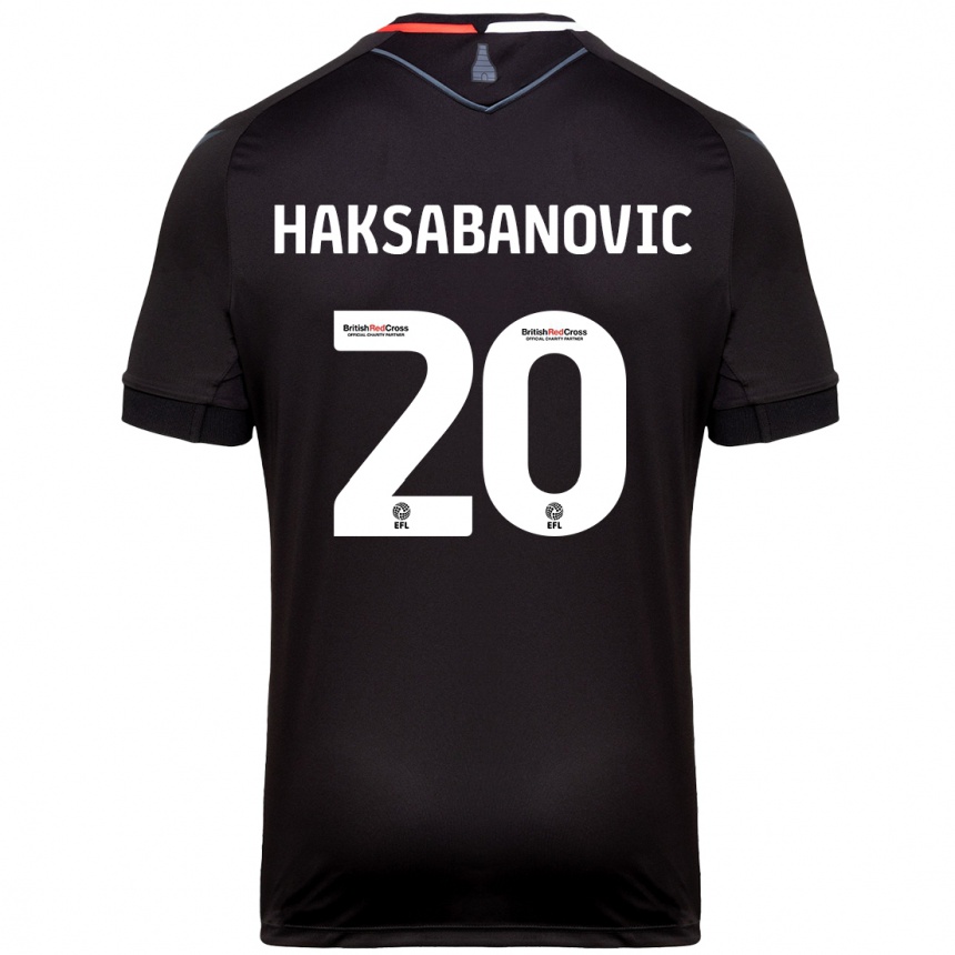 Kids Football Sead Hakšabanović #20 Black Away Jersey 2024/25 T-Shirt Australia