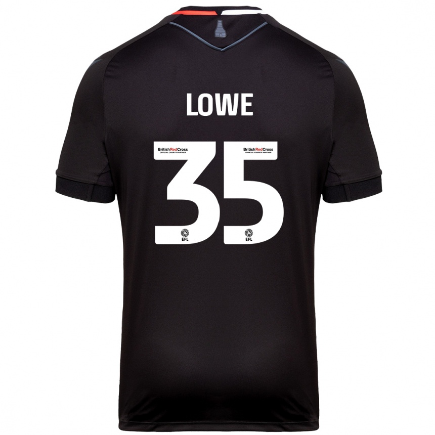 Kids Football Nathan Lowe #35 Black Away Jersey 2024/25 T-Shirt Australia