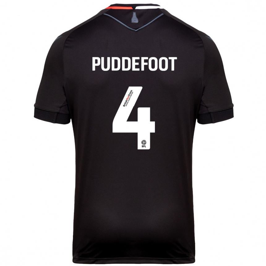 Kids Football Danielle Puddefoot #4 Black Away Jersey 2024/25 T-Shirt Australia