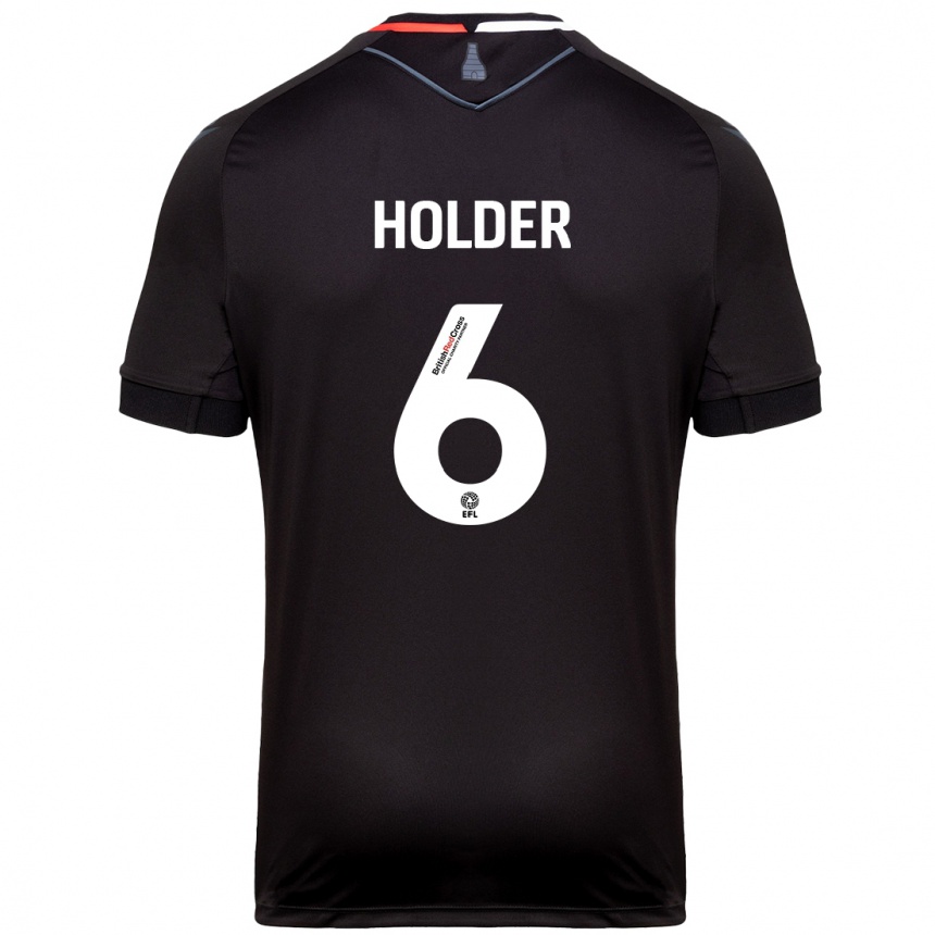 Kids Football Molly Holder #6 Black Away Jersey 2024/25 T-Shirt Australia