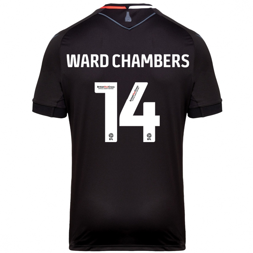 Kids Football Courtnay Ward-Chambers #14 Black Away Jersey 2024/25 T-Shirt Australia