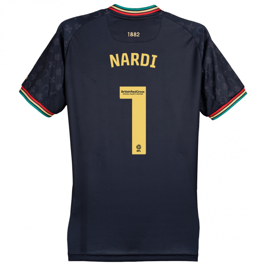 Kids Football Paul Nardi #1 Dark Navy Blue Away Jersey 2024/25 T-Shirt Australia