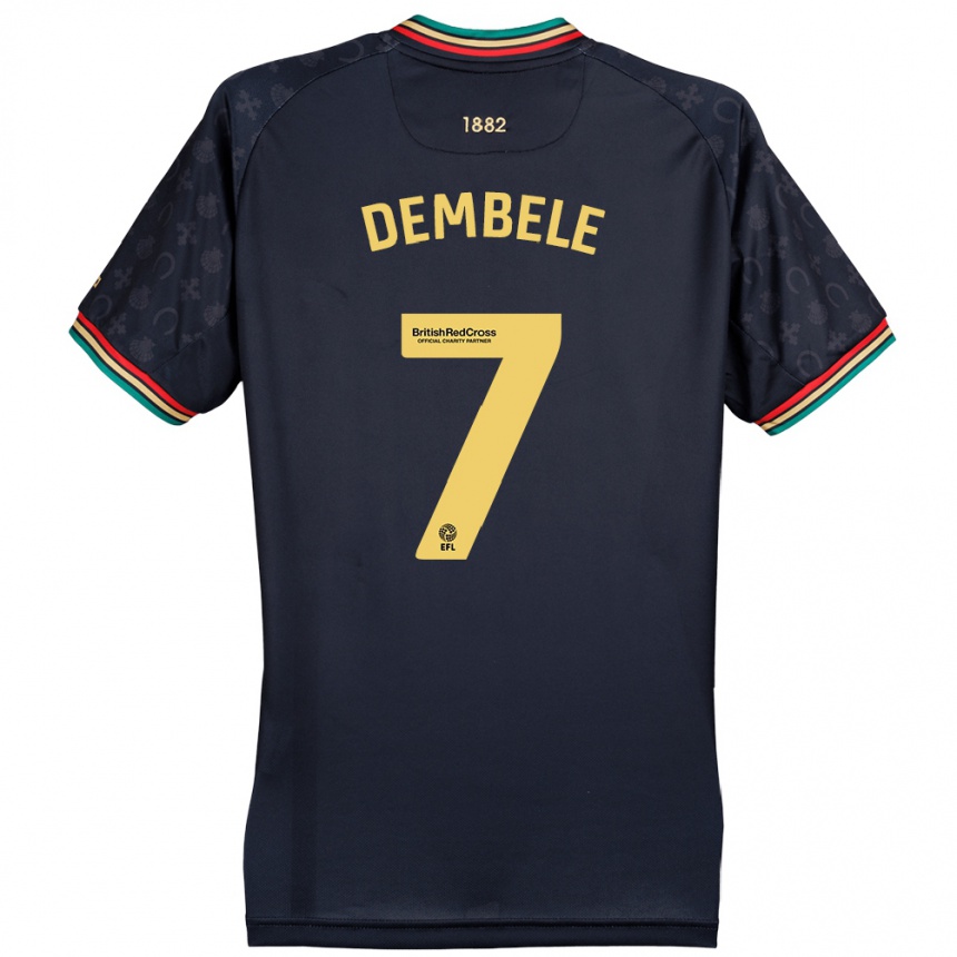 Kids Football Karamoko Dembélé #7 Dark Navy Blue Away Jersey 2024/25 T-Shirt Australia