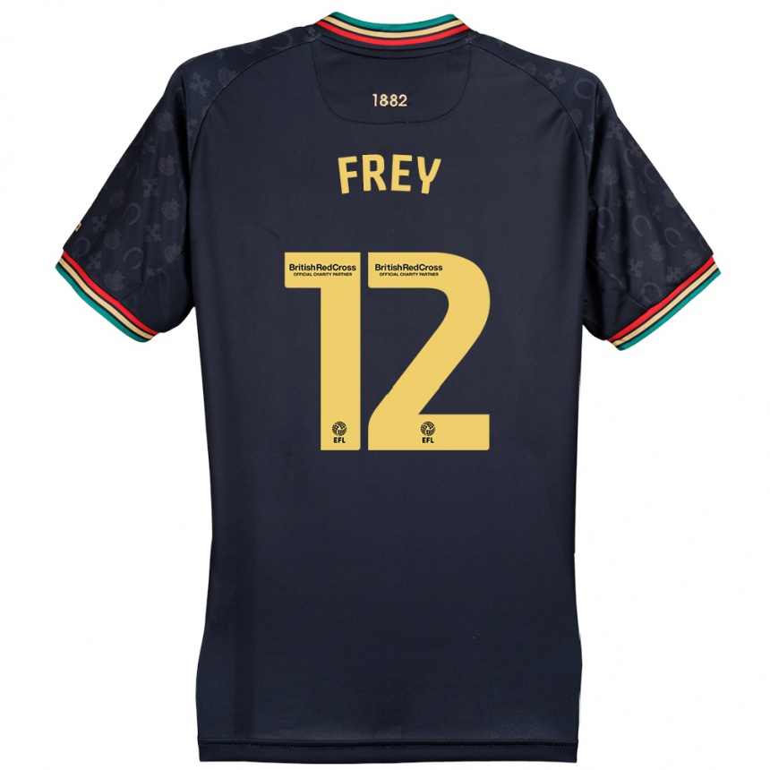 Kids Football Michael Frey #12 Dark Navy Blue Away Jersey 2024/25 T-Shirt Australia