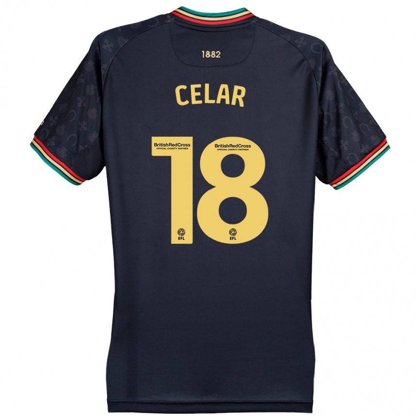 Kids Football Zan Celar #18 Dark Navy Blue Away Jersey 2024/25 T-Shirt Australia