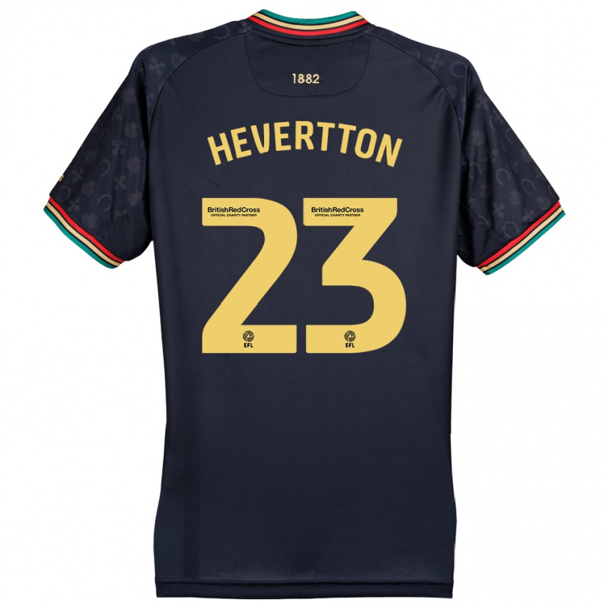 Kids Football Hevertton #23 Dark Navy Blue Away Jersey 2024/25 T-Shirt Australia