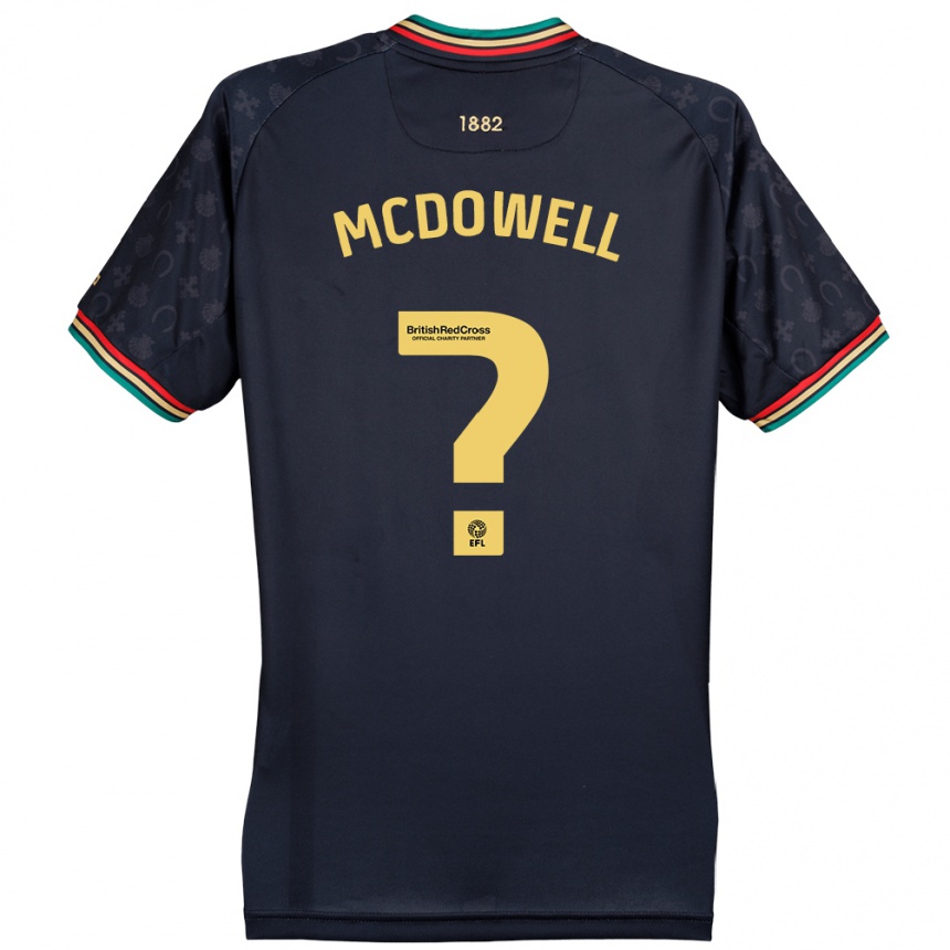 Kids Football Jack Mcdowell #0 Dark Navy Blue Away Jersey 2024/25 T-Shirt Australia