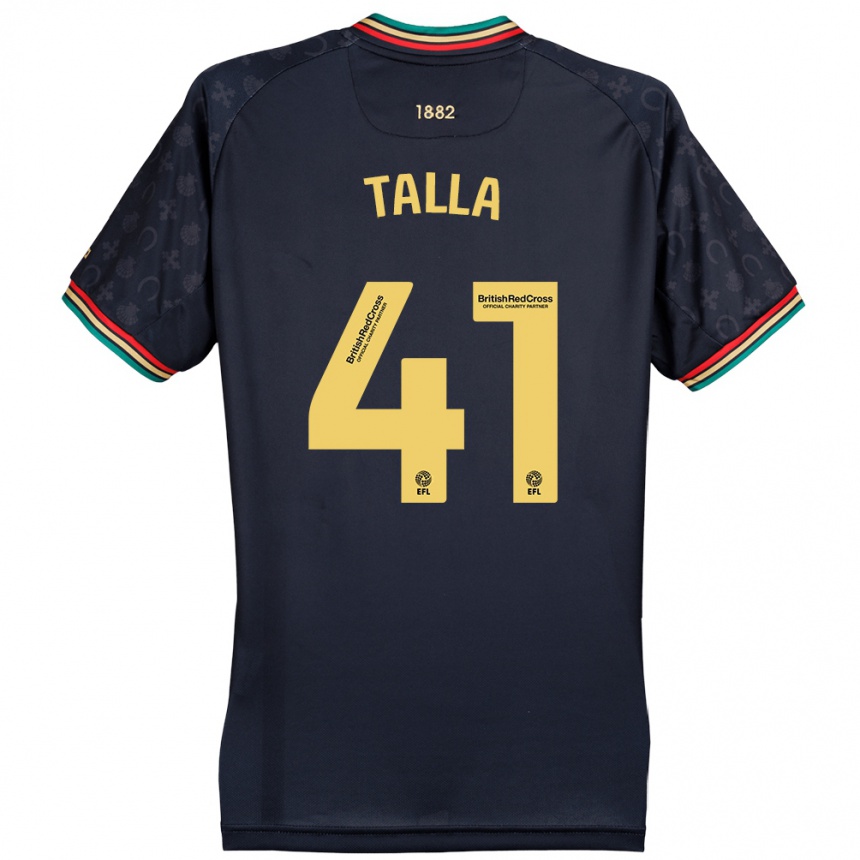 Kids Football Lorent Talla #41 Dark Navy Blue Away Jersey 2024/25 T-Shirt Australia