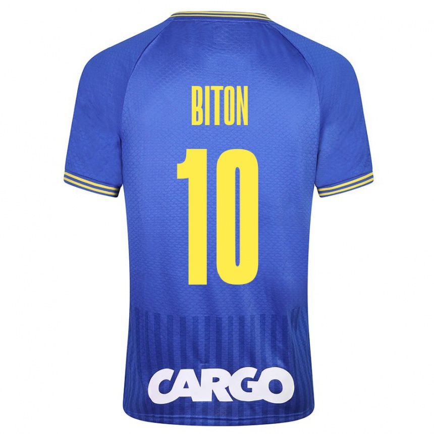 Kids Football Dan Biton #10 White Away Jersey 2024/25 T-Shirt Australia