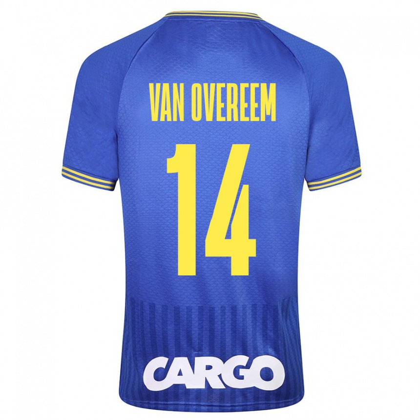 Kids Football Joris Van Overeem #14 White Away Jersey 2024/25 T-Shirt Australia