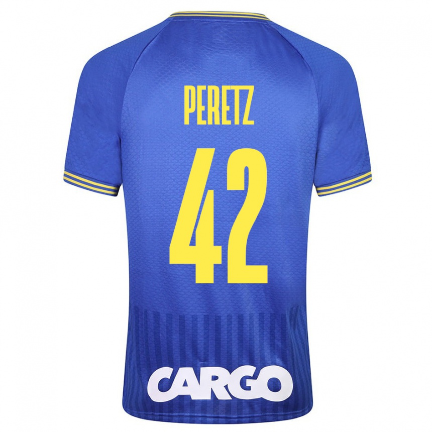 Kids Football Dor Peretz #42 White Away Jersey 2024/25 T-Shirt Australia