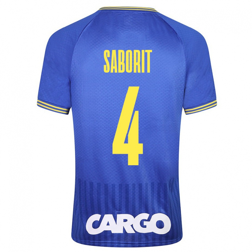 Kids Football Enric Saborit #4 White Away Jersey 2024/25 T-Shirt Australia