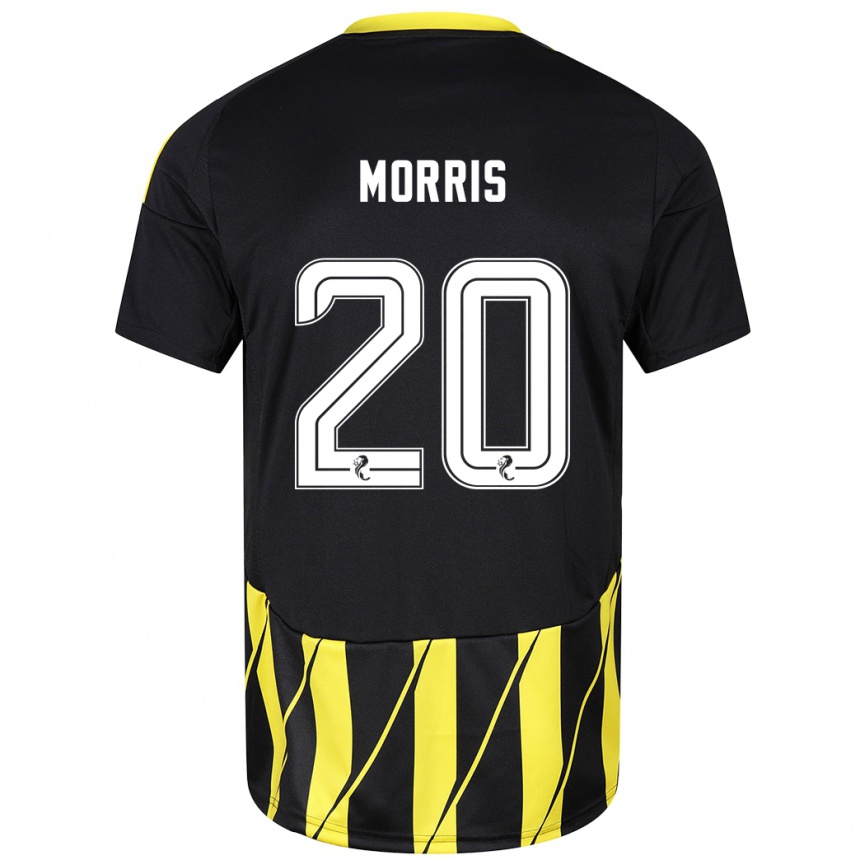 Kids Football Shayden Morris #20 Black Yellow Away Jersey 2024/25 T-Shirt Australia