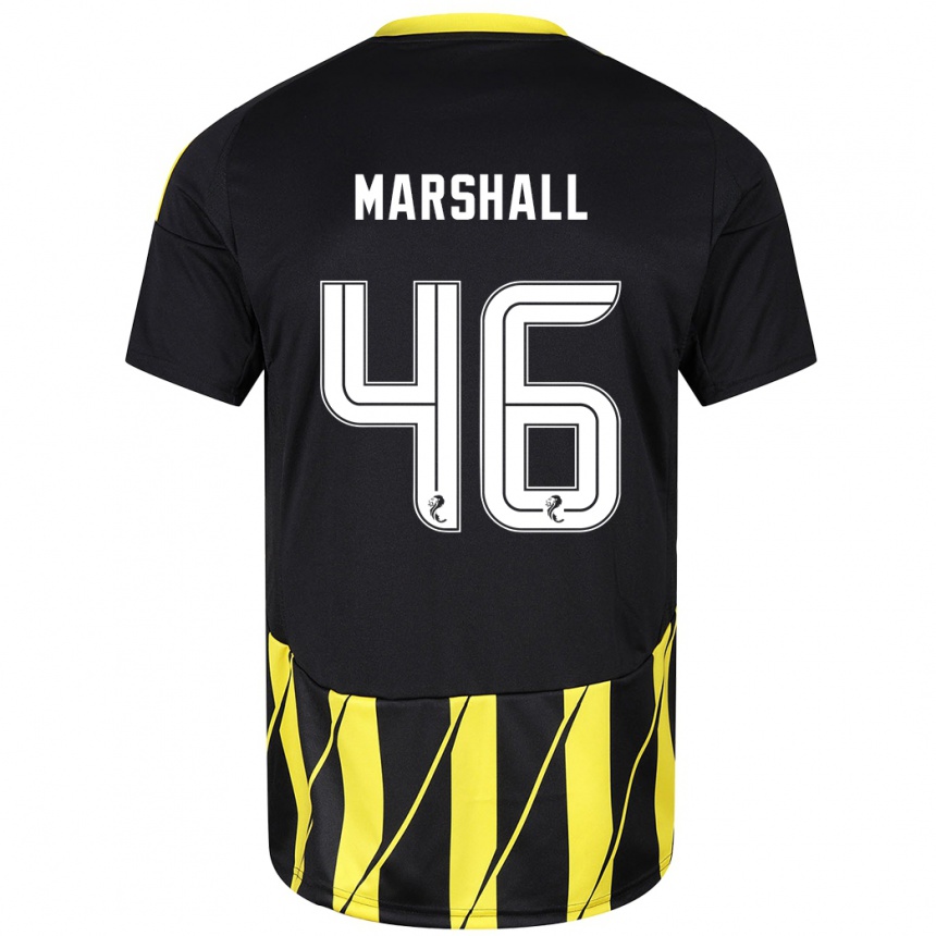 Kids Football Findlay Marshall #46 Black Yellow Away Jersey 2024/25 T-Shirt Australia