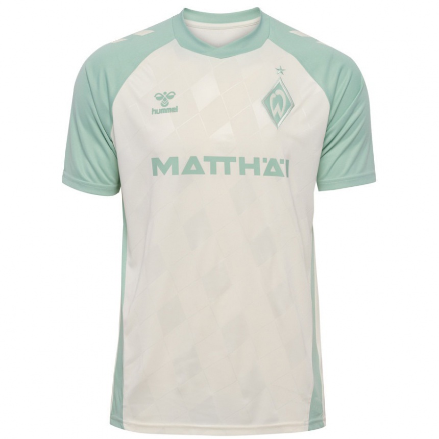 Kids Football Sebastian Mielitz #21 Off-White Light Green Away Jersey 2024/25 T-Shirt Australia