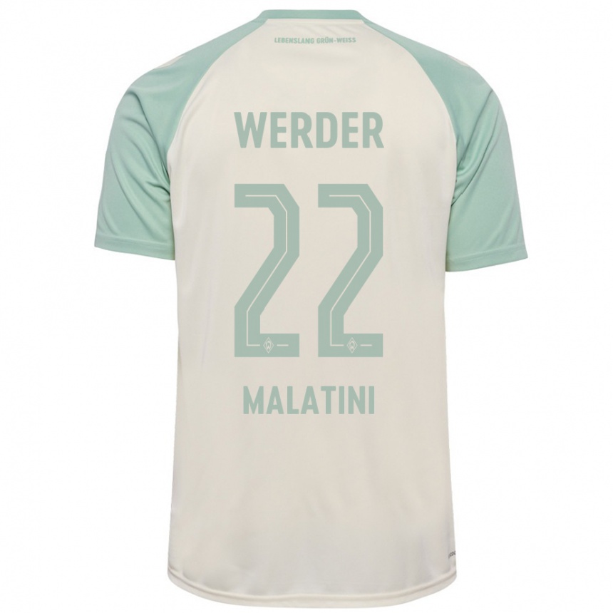 Kids Football Julián Malatini #22 Off-White Light Green Away Jersey 2024/25 T-Shirt Australia