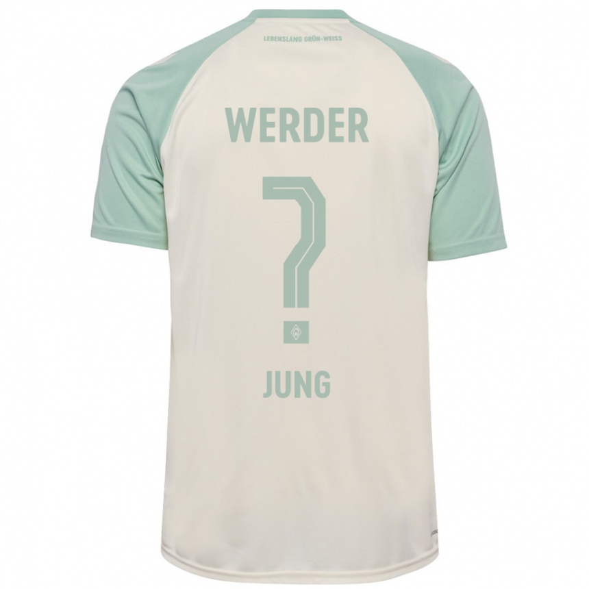 Kids Football Hugo Jung #0 Off-White Light Green Away Jersey 2024/25 T-Shirt Australia